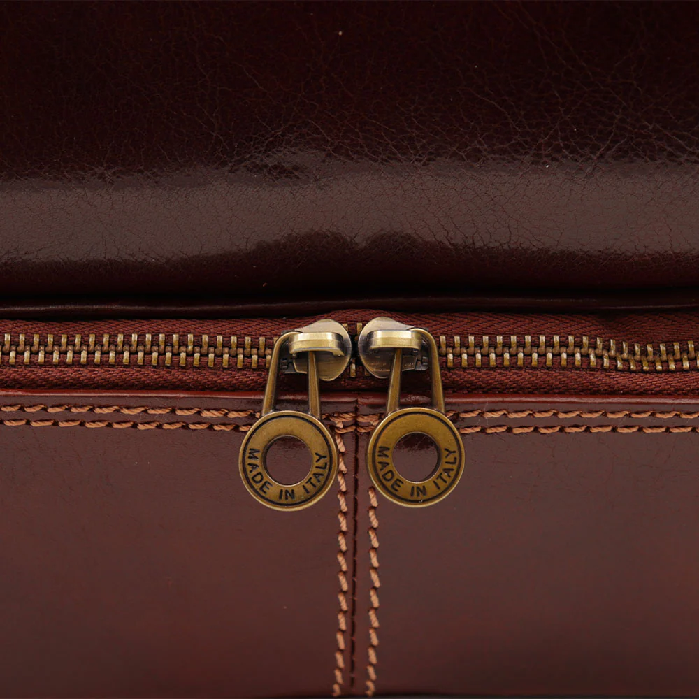 Borsa Medico in Pelle Marrone VIAVERDI Made in Italy linea Firenze - Image 13