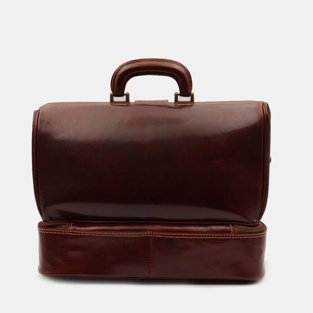 Borsa Medico in Pelle Marrone VIAVERDI Made in Italy linea Firenze - Image 6
