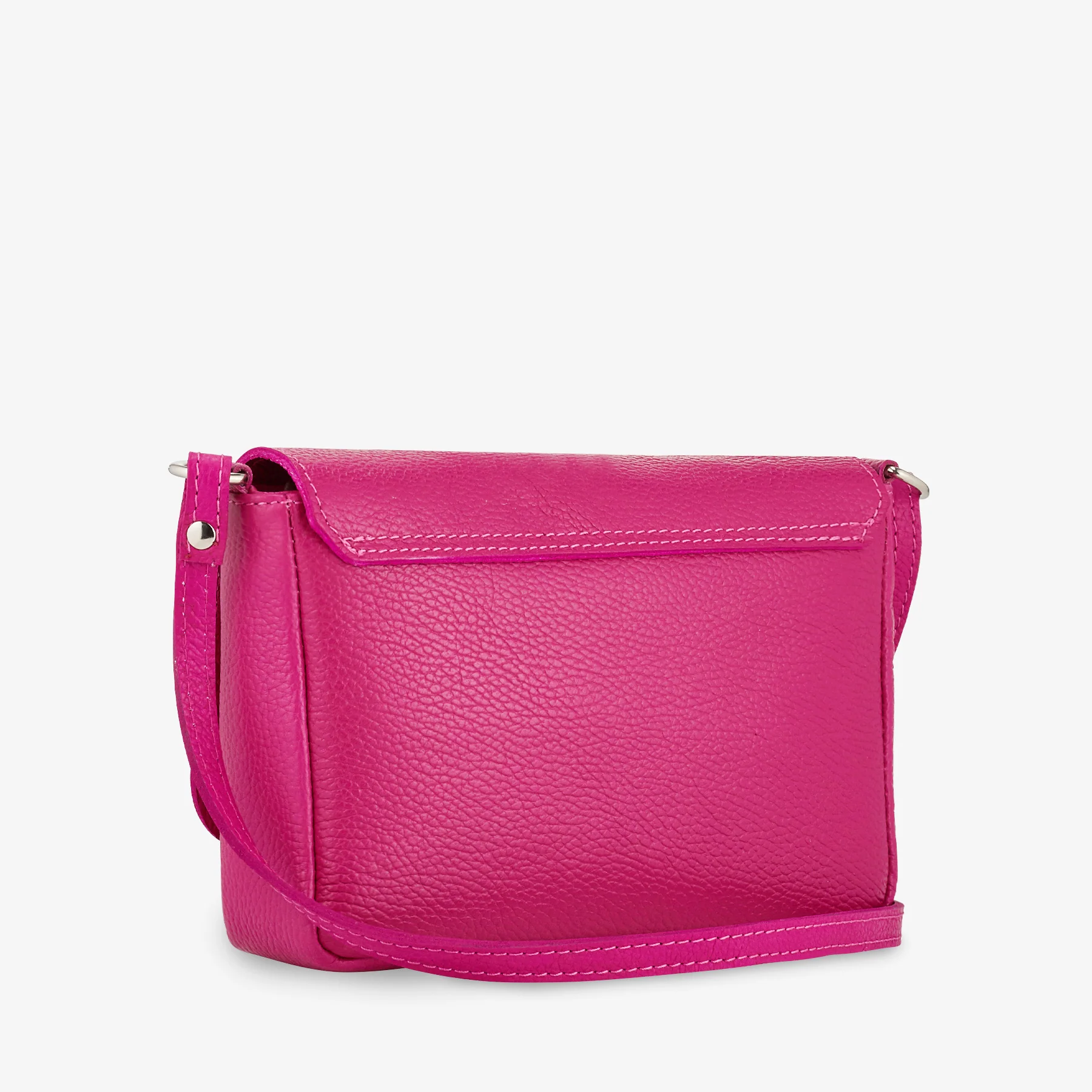 Borsa Piccola a Tracolla in Pelle Fucsia VIAVERDI Made in Italy - Image 2