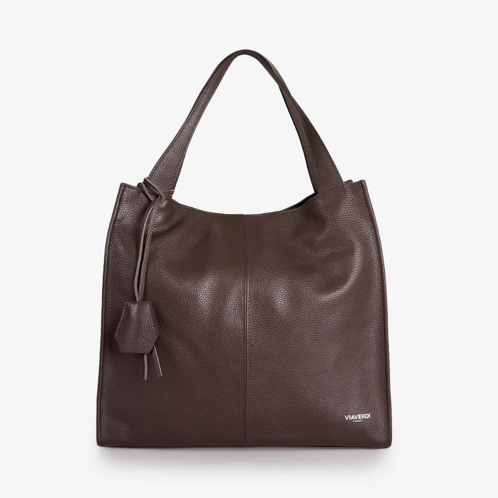 Borsa Tote in Pelle Testa di Moro VIAVERDI Made in Italy
