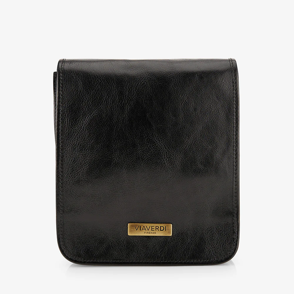 Borsello in Pelle Nera VIAVERDI Made in Italy