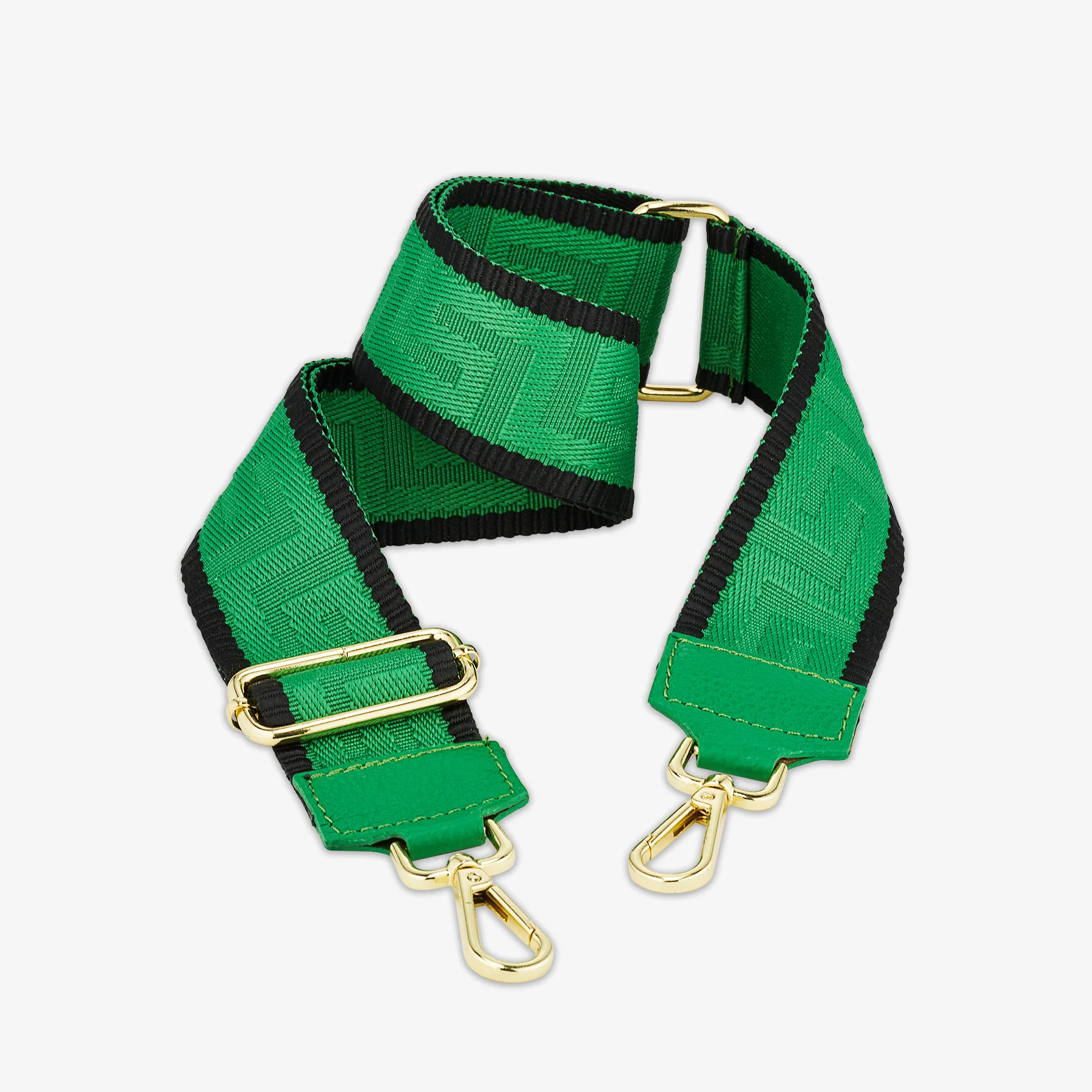 Tracolla VIAVERDI in Tessuto e Pelle Verde Made in Italy